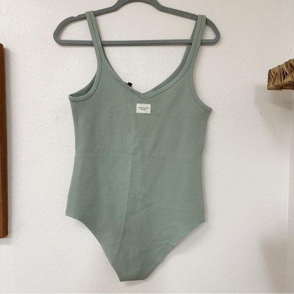 NWT RAG & BONE Green Archetype Roxie Bodysuit in Sage M - Picture 5 of 5